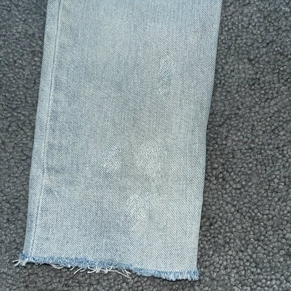 REFORMATION VINTAGE LEVI'S REPURPOSED LIGHT WASH RARE BACK SEAMS  MADE IN USA 25 - Picture 4 of 16